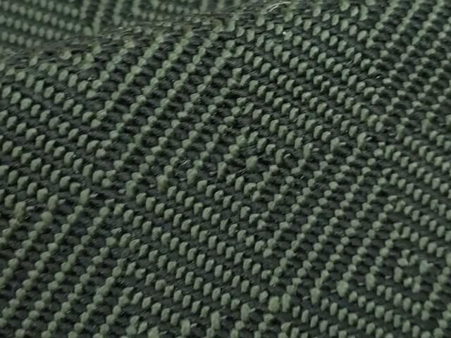 平和屋本店○極上 伊兵衛織 工芸手織 八寸名古屋帯 入子菱 黒地 たとう