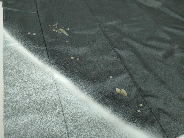 平和屋着物○本場染大島紬 訪問着 舞葉文 暈し染め 金彩 正絹 逸品 未