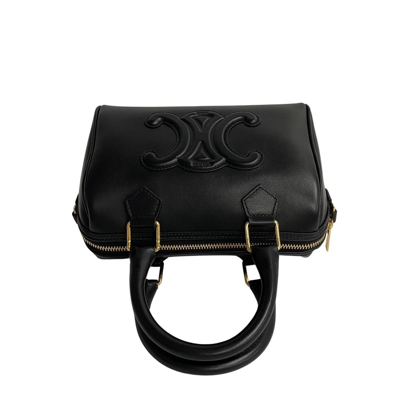 未使用保管品 袋付 CELINE セリーヌ スモールボストン キュイル