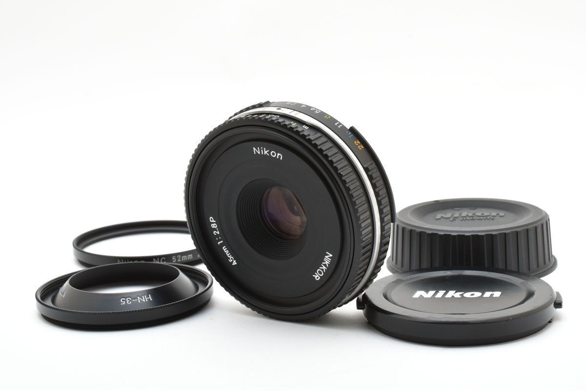 美品 Nikon NIKKOR 45mm F2.8P ブラック 単焦点レンズ パン