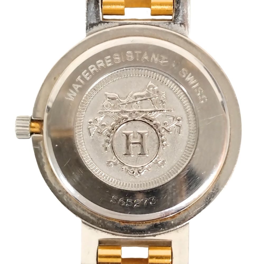 HERMES エルメス クリッパー デイト コンビ クォーツ レディース