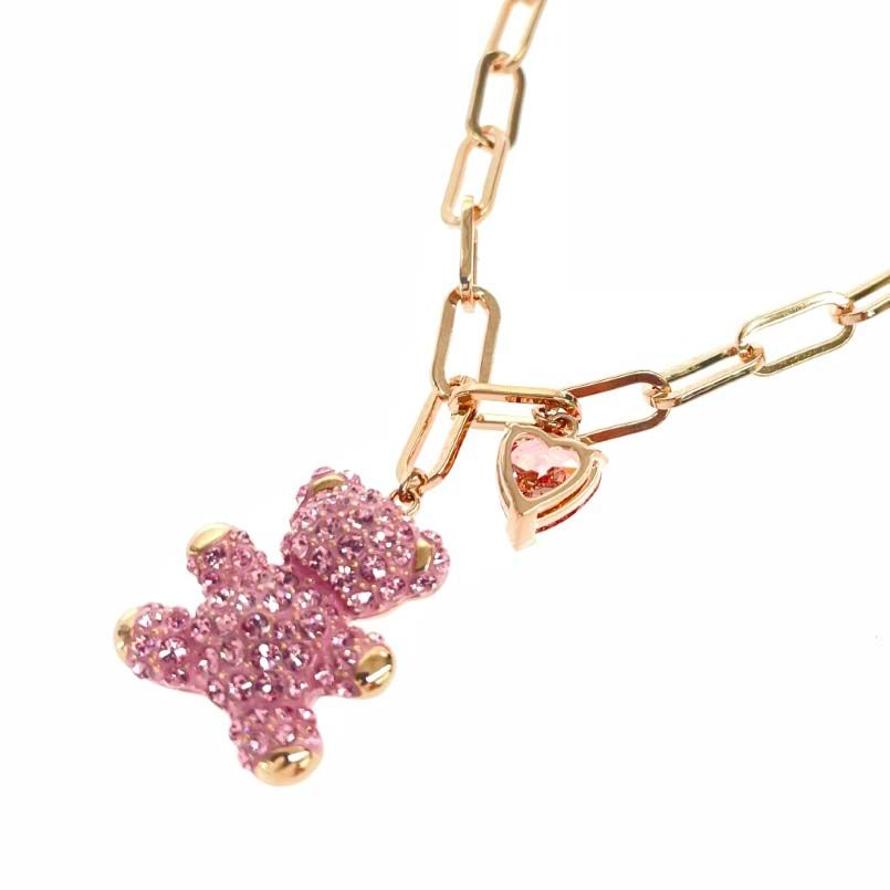 SWAROVSKI スワロフスキー テディチェーンブレスレット  ラインストーン 5642978   ゴールドカラー/ピンク レディース / 240001162871 SWAROVSKI スワロフスキー テディチェーンブレスレット ラインストーン