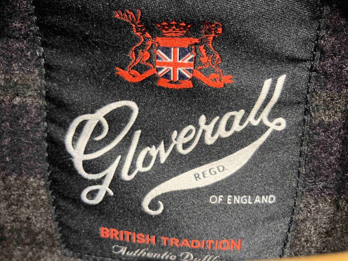  GLOVER ALL ブラック 裏チェックダッフルコート グローバーオール イングランド製 その他 小物