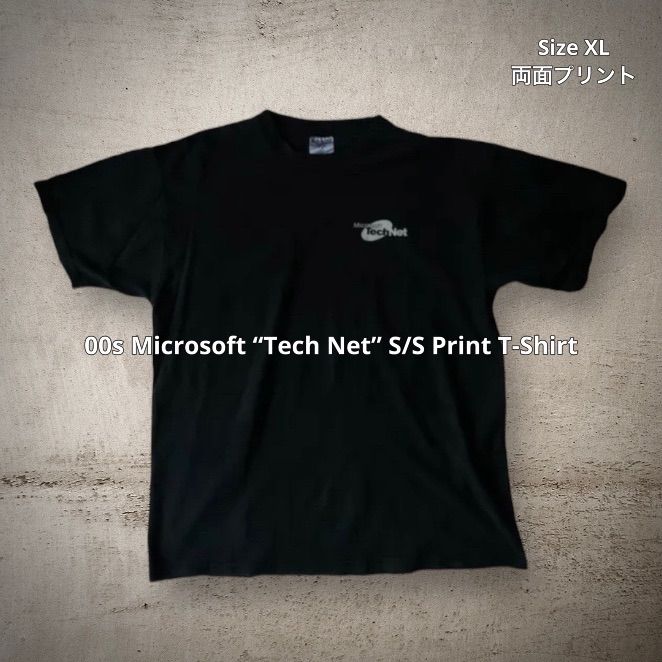 00s Microsoft “Tech Net” S/S Print T-Shirt マイクロソフト プリント 