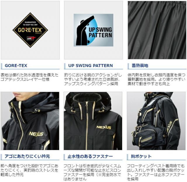 SHIMANO NEXUS レインスーツ　ゴアテックス　Lサイズ　RT-119S シマノ ネクサス (NEXUS) ゴアテックス プロテクティブスーツ EX RT