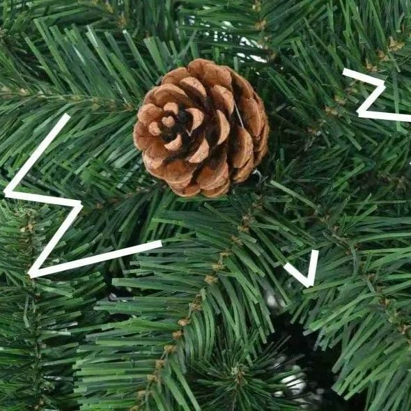 クリスマスツリー 全長180cm 松ぼっくり クリスマス インテリア リアル グリーン 大きい PVC素材 クリスマスシーズン パーティー 玄関 リビング ZZO2987