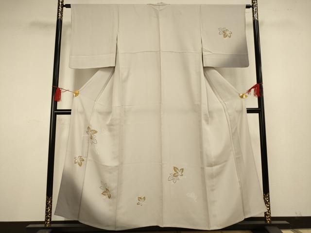 平和屋着物▽訪問着　単衣　舞葉文　金彩　正絹　逸品　AAAS4950fy 平和屋着物▽訪問着 単衣 舞葉文 金彩 正絹 逸品 AAAS4950fyの通販 by