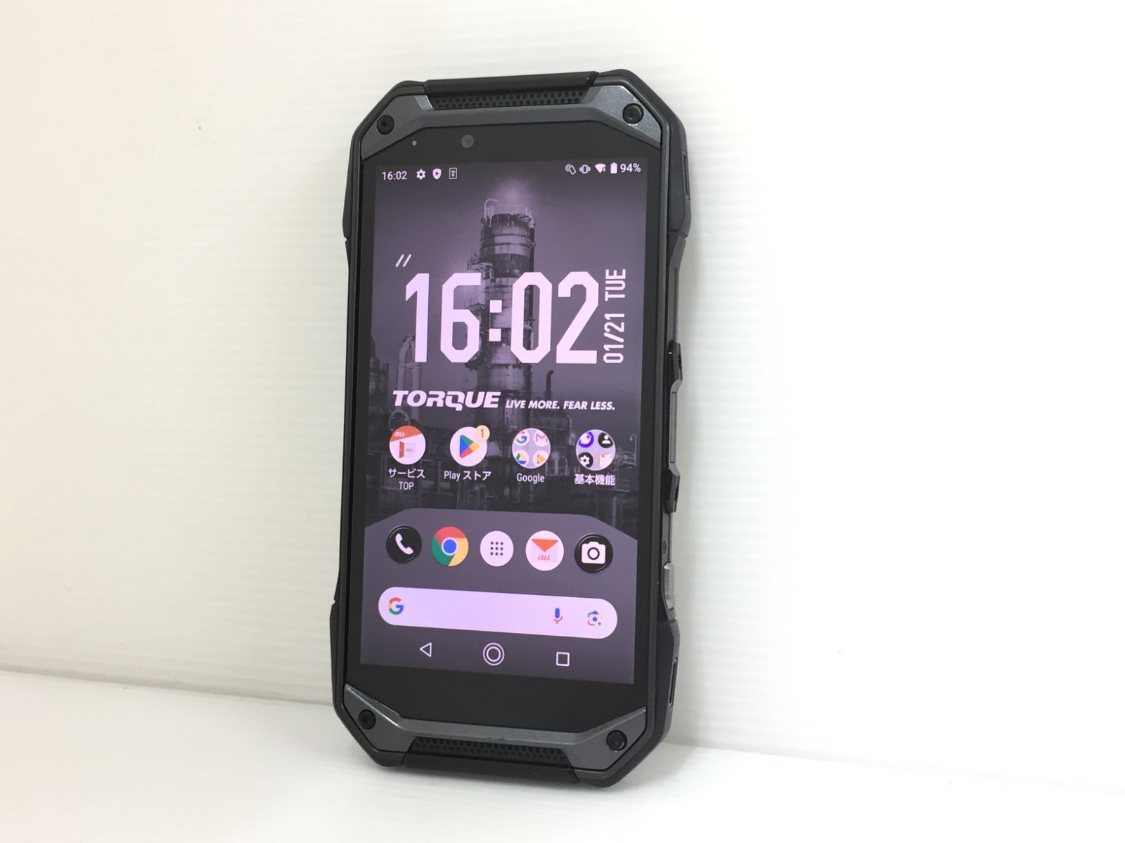 【良品】京セラ KYOCERA TORQUE G04 KYV46 64GB スマートフォン ブラック au 〇判定 動作品