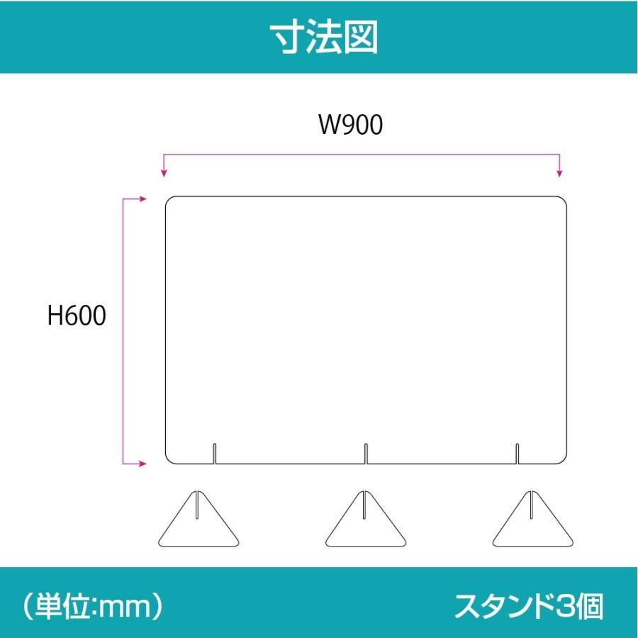 10セット】衝立 クリアランス 透明アクリルパーテーション 900x600mm