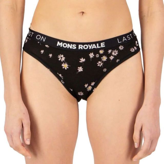 送料無料 モンスロイヤル レディース パンツ アンダーウェア Folo Merino Brief - Women s Black Daisy