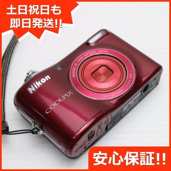 COOLPIX L32 レッド コンデジ Nikon 本体 土日祝発送OK 03000