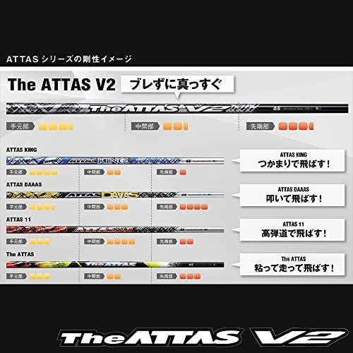 ユーエスティマミヤ(Ust-Mamiya) Taylor Made (テーラーメイド)  STELTH（ステルス）シリーズ・SIMシリーズ・M6・M5・M4・M3 ドライバー対応スリーブ付シャフト The ATTAS V2 6X  45.75インチ (IOMICグ