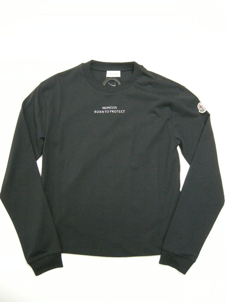 サイズXS-M□新品□モンクレール LS T-SHIRT ロンT 黒 ブラック