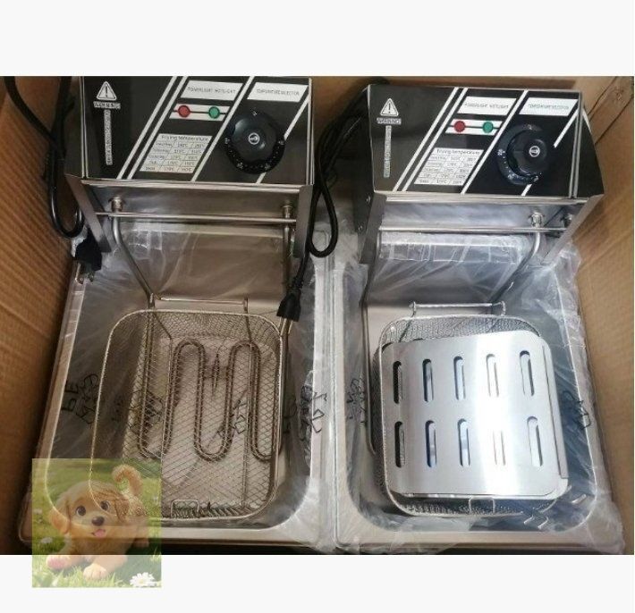 100V 電気フライヤー 卓上フライヤー 業務用フライヤー 12L 二槽式 温度調節 厨房 卓上型 100V 業務 店舗