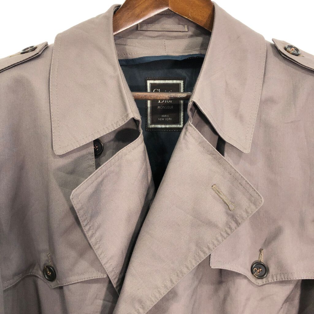 90s ChristianDior コットンツイルダブルブレスト トレンチコート 90s ChristianDior コットンツイルダブルブレスト トレンチ