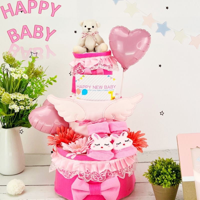メルカリ便☆出産祝い☆豪華3段☆オムツケーキ☆アンパンマンのおむつ