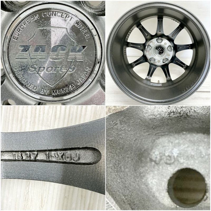 中古 15インチ アルミ ZACK Sport-9 4本セット シエンタ ウィッシュ 