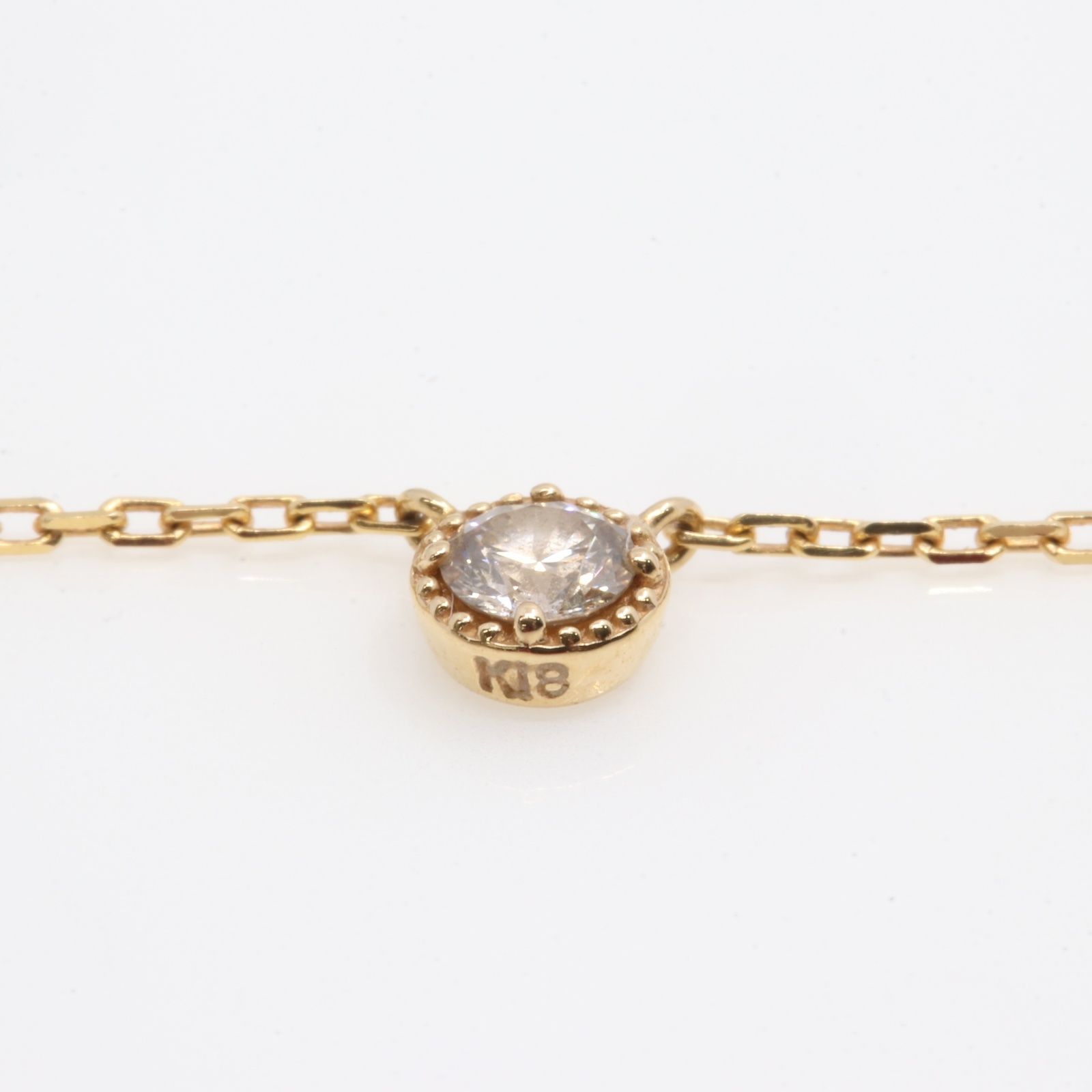 ITYC552KGZM4 agete アガット K18 ダイヤネックレス 0.07ct 0.9g  