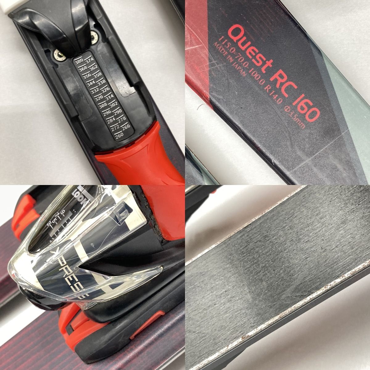 〇〇HART ハート Quest RC スキー板 160cm ブラック x レッド - メルカリ