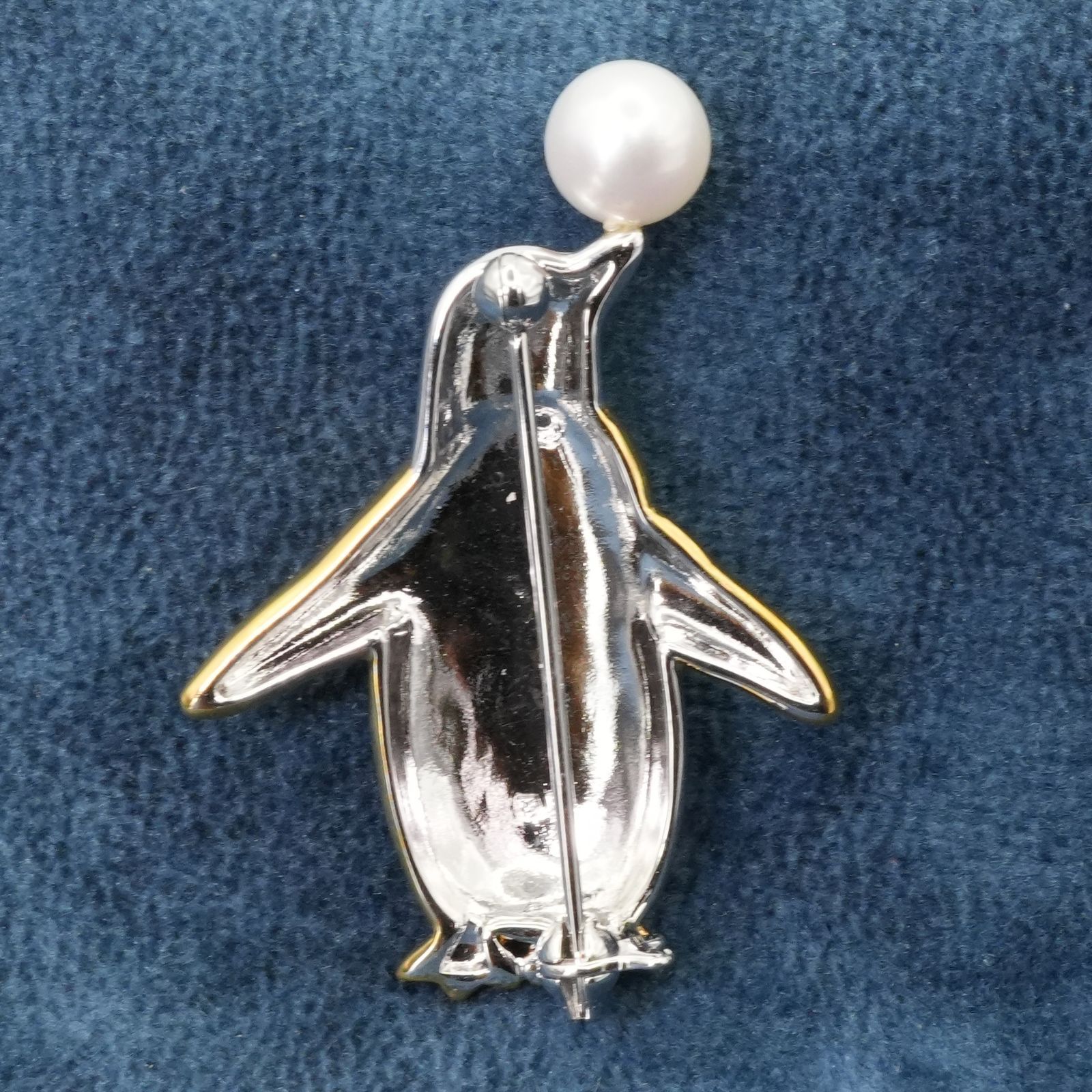 美品 ミキモト ブローチ パール シルバー ペンギン/24-4738/24-4738S