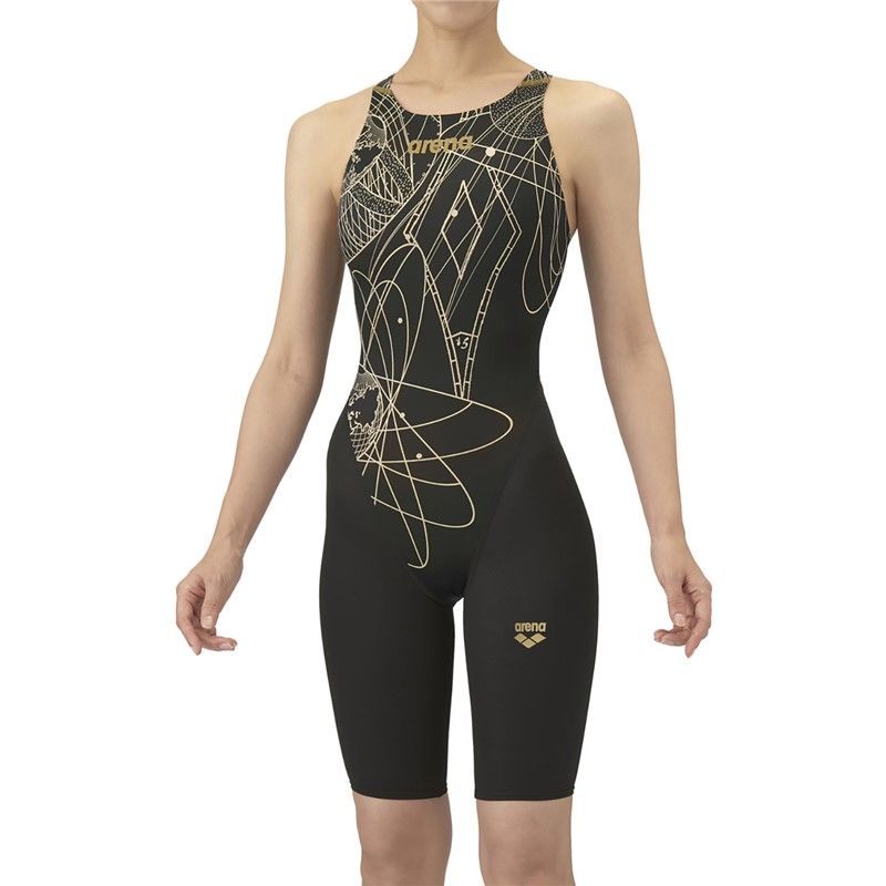arena アリーナ レーシングワンピーススパツツ 水泳水着W 公認 as5frc20l-bkgd ブラック ゴールド