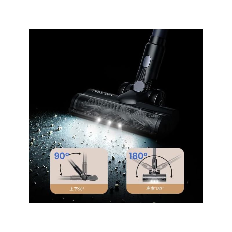 コードレス掃除機 強力吸引 35000Pa 水拭き一体型 サイクロン2WAY
