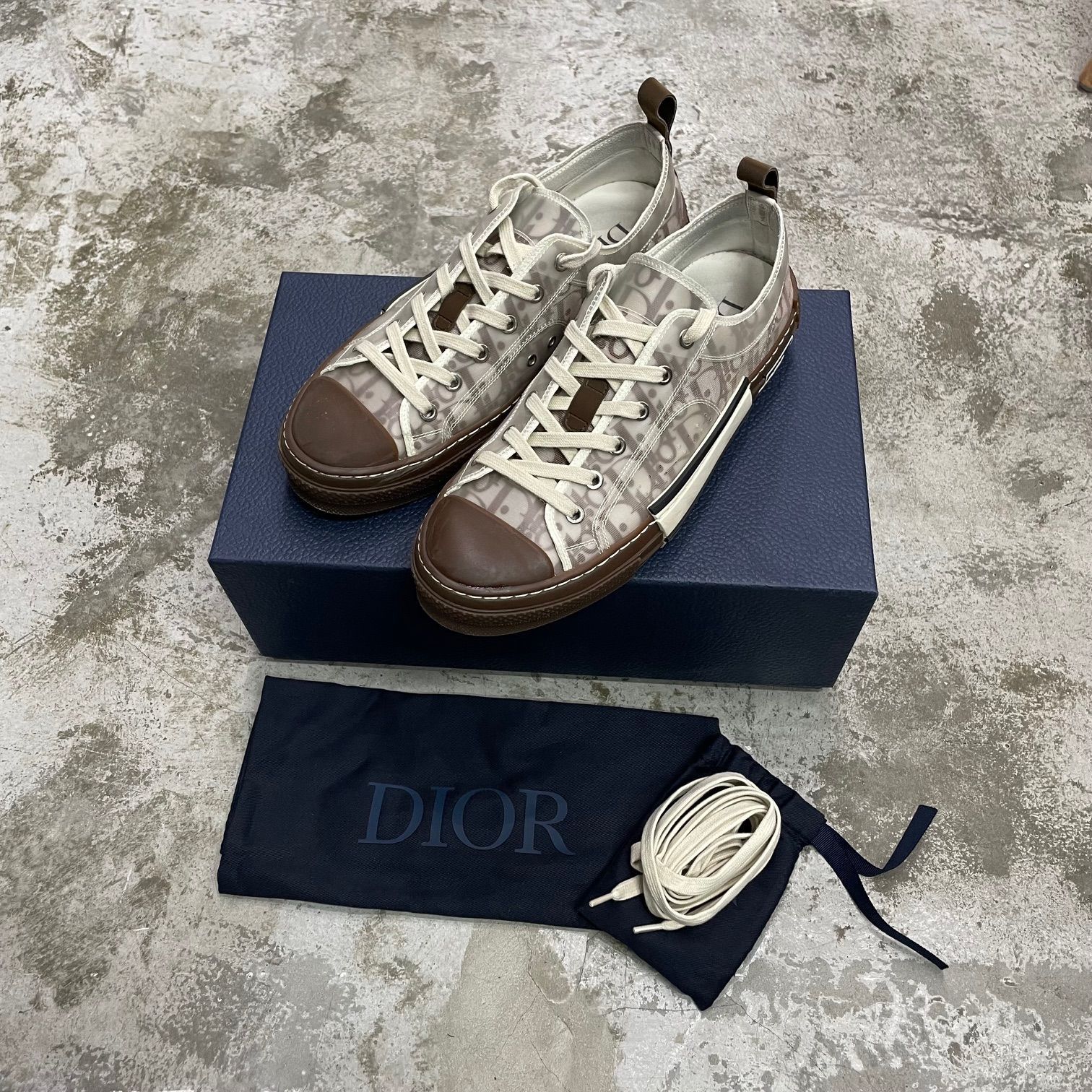 DIOR オブリーク キャンバス クリアラバー B23 スニーカー 3SN249ZMK 