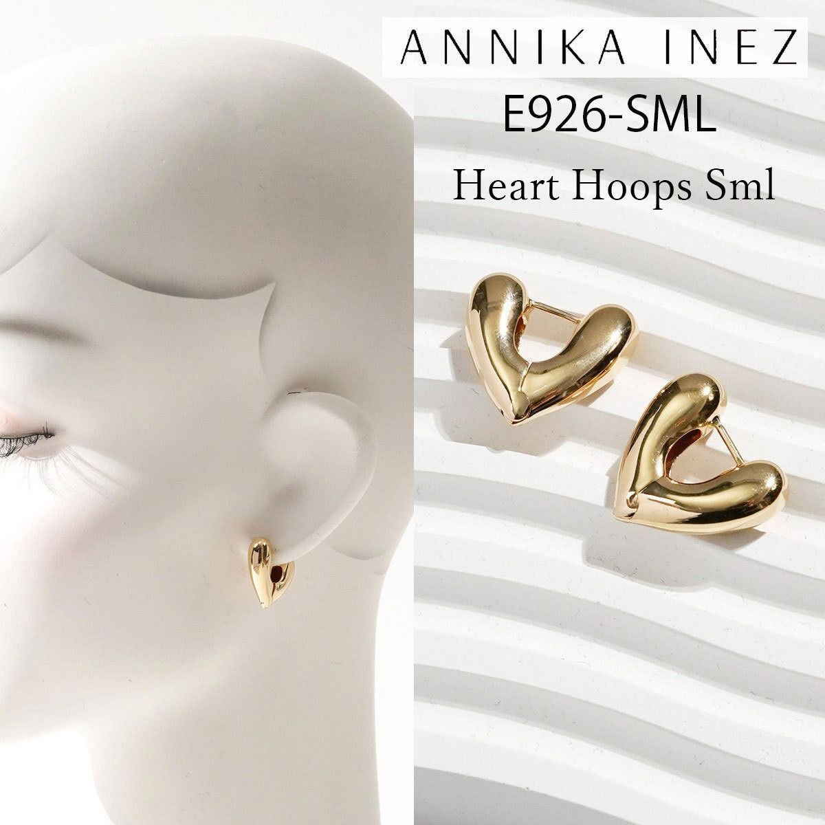 ANNIKA INEZ アニカイネズ ピアス 両耳 HeartHoops Sml E926