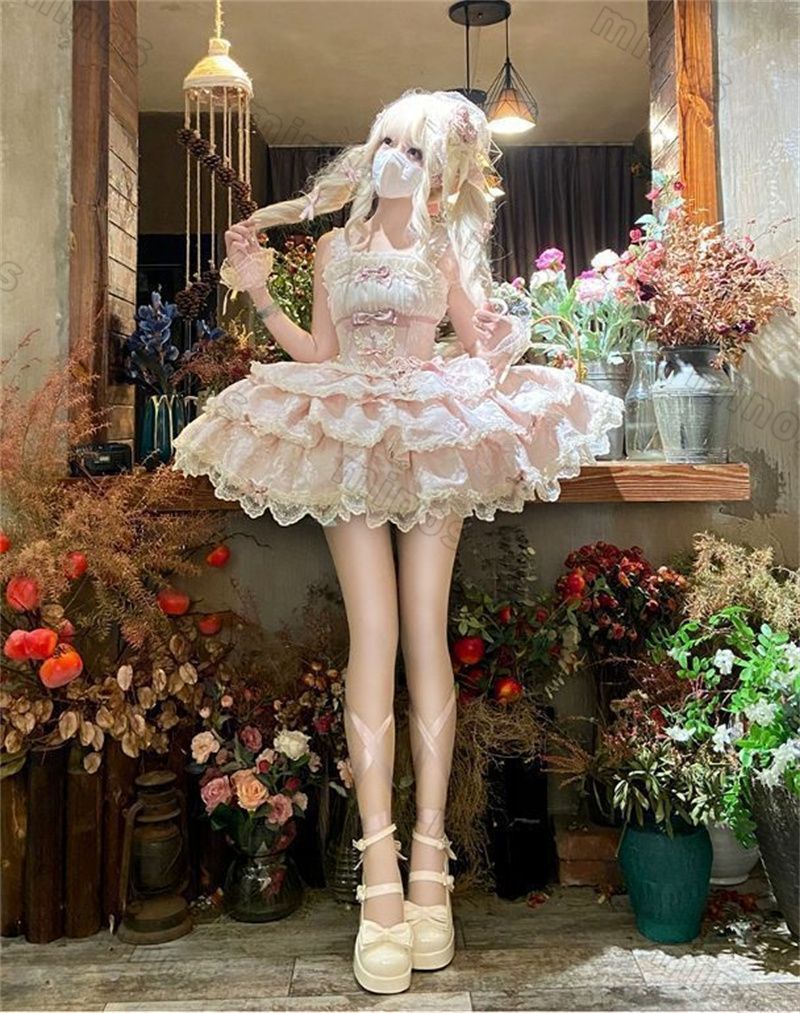 フェミニンな甘ロリプリンセスドレス
