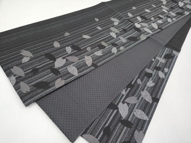 平和屋本店■極上　六通柄袋帯　伊勢型五役　桜　黒地　逸品　CYAA2067s5 平和屋本店□極上 六通柄袋帯 伊勢型五役 桜 黒地 逸品 CYAA2067s5