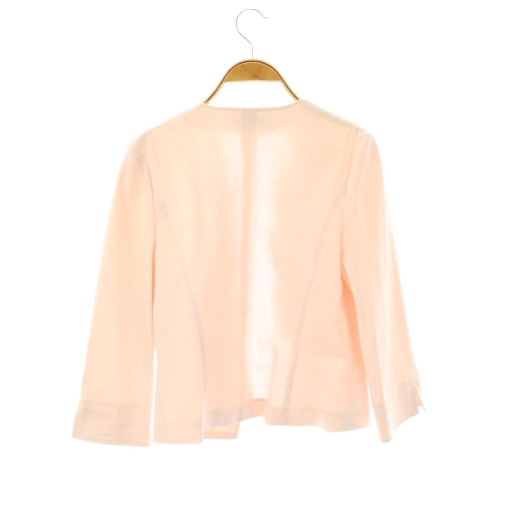 M'S GRACY ノーカラージャケット 36 ピンク エムズグレイシー M'S GRACY スカラップ ノーカラージャケット