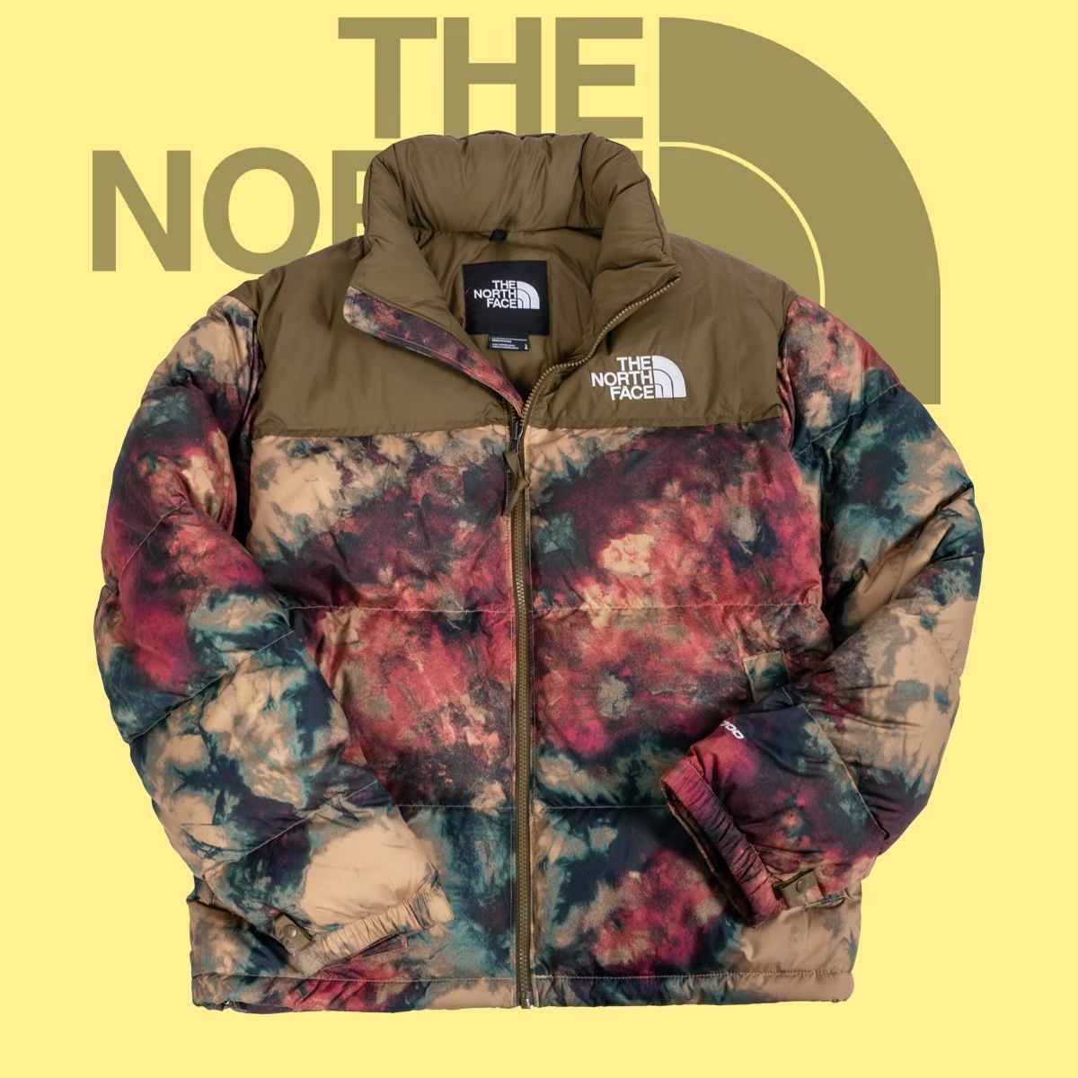 [最終セール] [新品] ノースフェイス ダウンジャケット ヌプシ / NOVELTY PRINT NUPTSE JACKET / メンズ タイダイ  USAモデル 正規品 未使用 タグ付