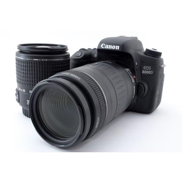 キヤノン Canon EOS 8000D 標準&超望遠ダブルズームセット 美品 SD