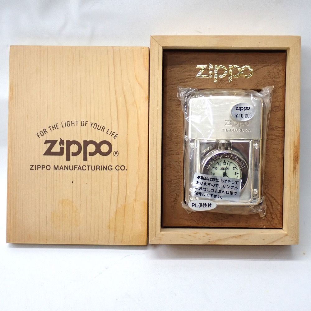 Ft619912 ジッポ ライター タイムライト TL-9 シルバー ZIPPO