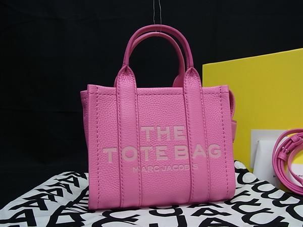 MARC JACOBS マークジェイコブス THE TOTE BAG レザー 2WAY トート ショルダーバッグ クロスボディ ピンク系 FM6227