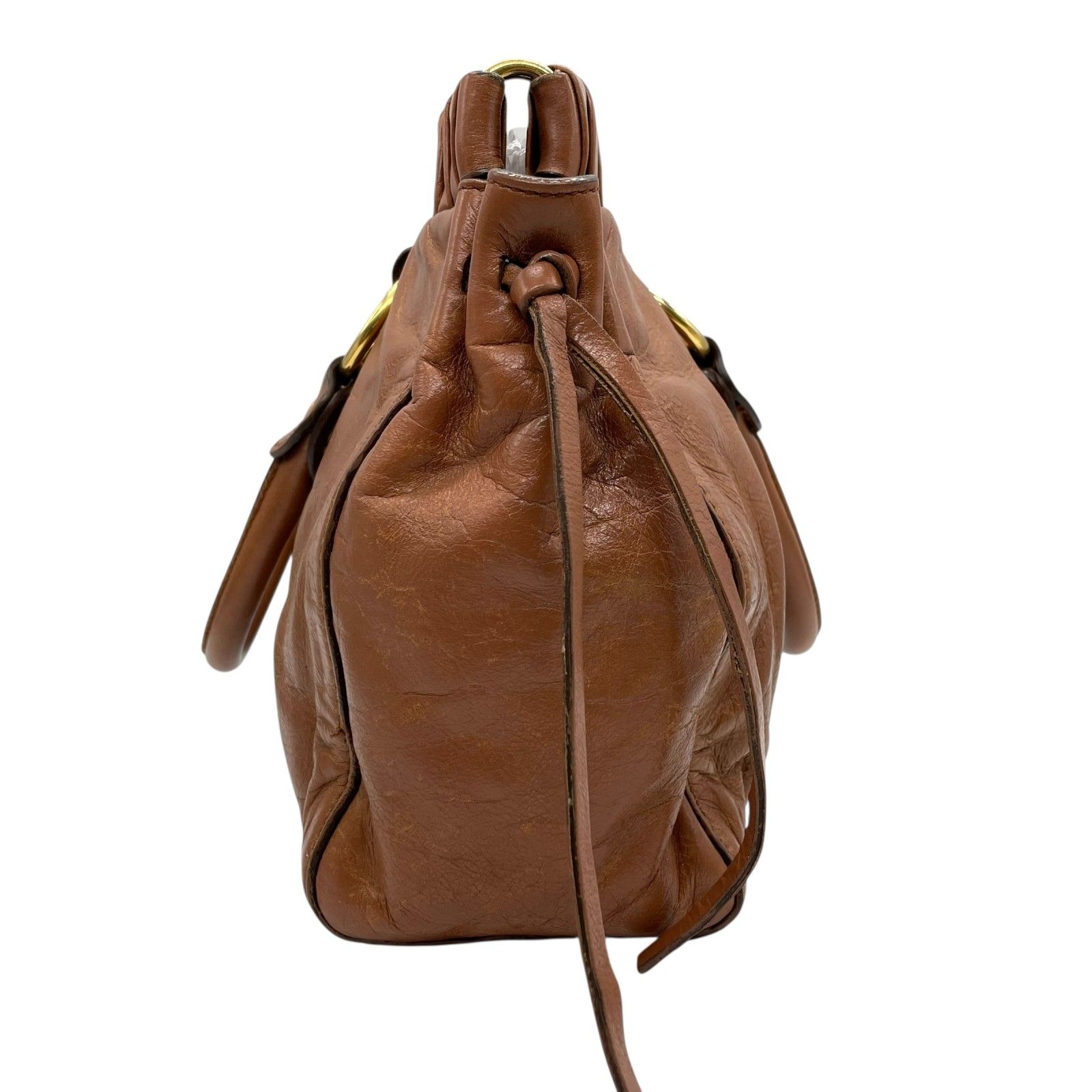 miumiu ミュウミュウ ヴィッテロリュクス ブラウン 2Way バッグ