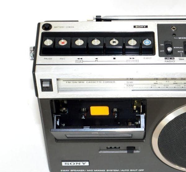動作美品☆ SONY CF-1980 IIカセット動作 ラジオ受信OK ラジカセ