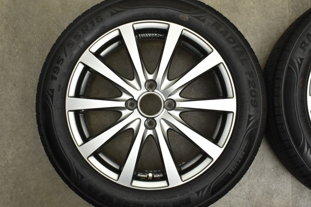 製 マナレイ 16in 6J 43 PCD100 ミネルバ F206 195 55R16 アクア ヤリス フィット スイフト 交換用 カスタム用 FFCRYSTALESIA_COM