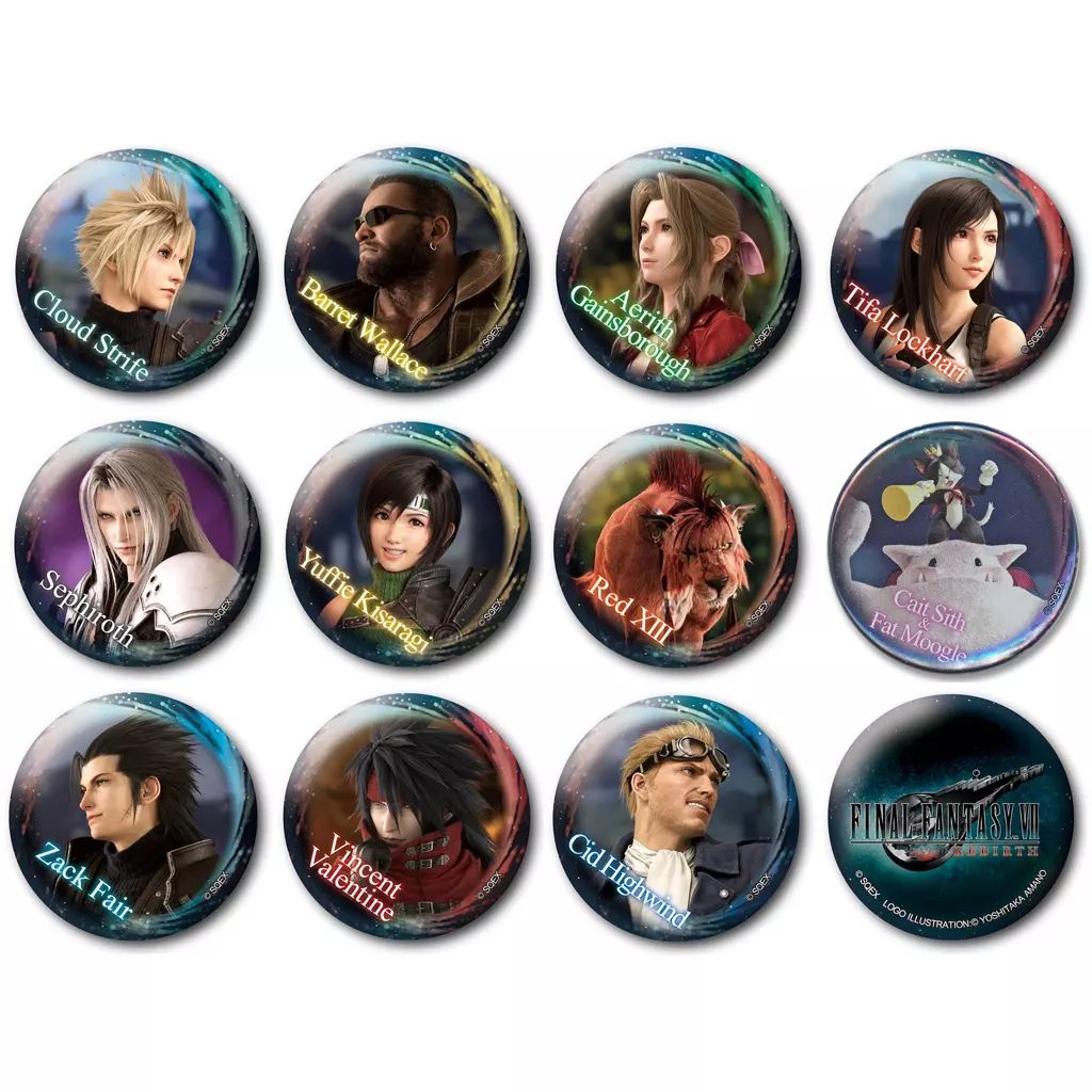 FF7 ファイナルファンタジー　クラウド　スカイツリー　ホロ　缶バッジ FF7 ファイナルファンタジー エアリス スカイツリー ホロ缶バッジ