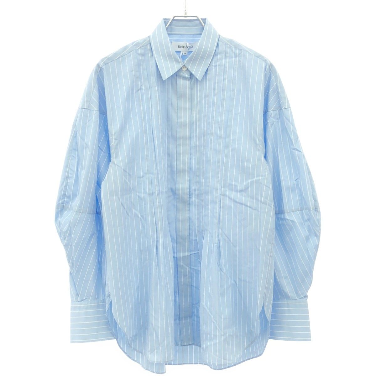 ENFOLD エンフォルド 25SS RANDOM TUCK SHIRT マットストライプ  