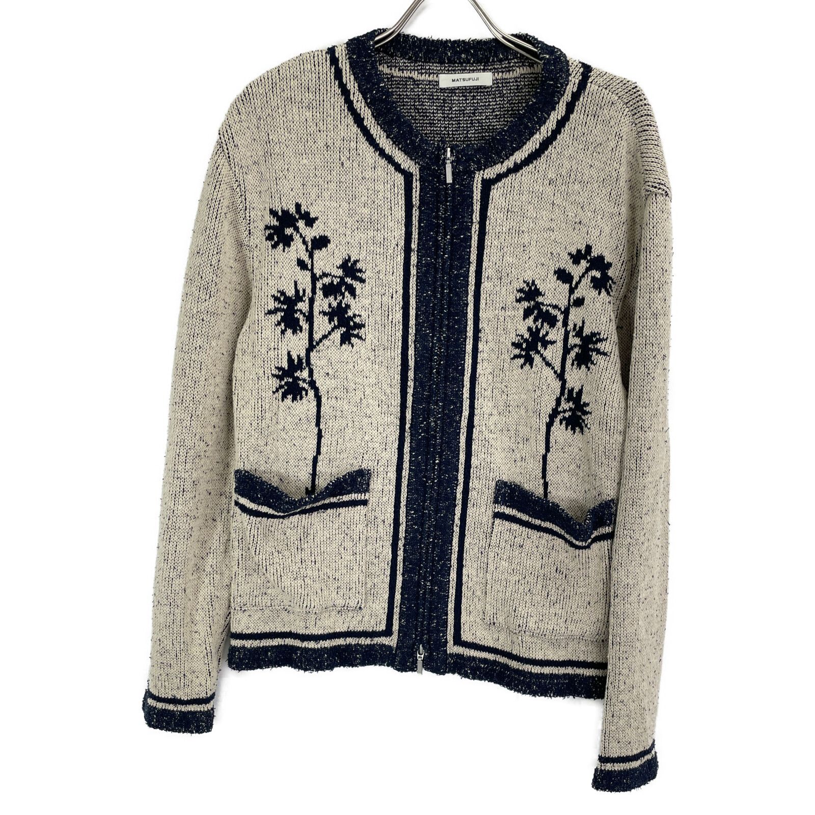 MATSUFUJI マツフジ M231-0504 ﾍﾞｰｼﾞｭ Zip Up Knit Cardigan 2 - メルカリ