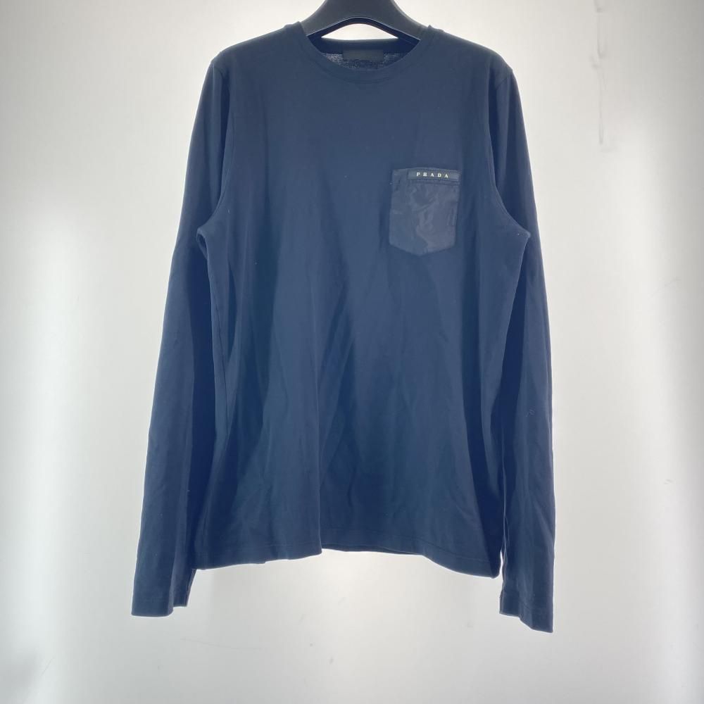 PRADA ナイロンポケット ロングスリーブ長袖Tシャツ ブラック サイズS SJN262 プラダ 17