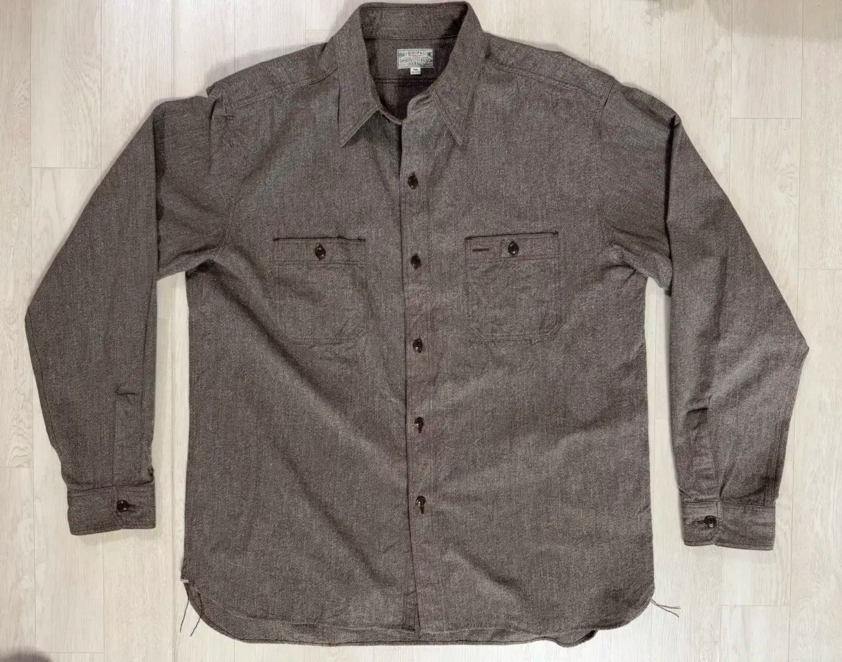17 XL BUZZ RICKSON'S(バズリクソンズ) シャンブレー シャツ 茶色 ほぼ新品