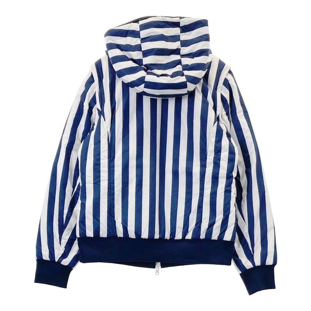 サイズ M CALLAWAY キャロウェイ リバーシブル 4WAY ダウンジャケット ストライプ柄 ネイビー系 240101502686 ゴルフウェア レディース ストスト