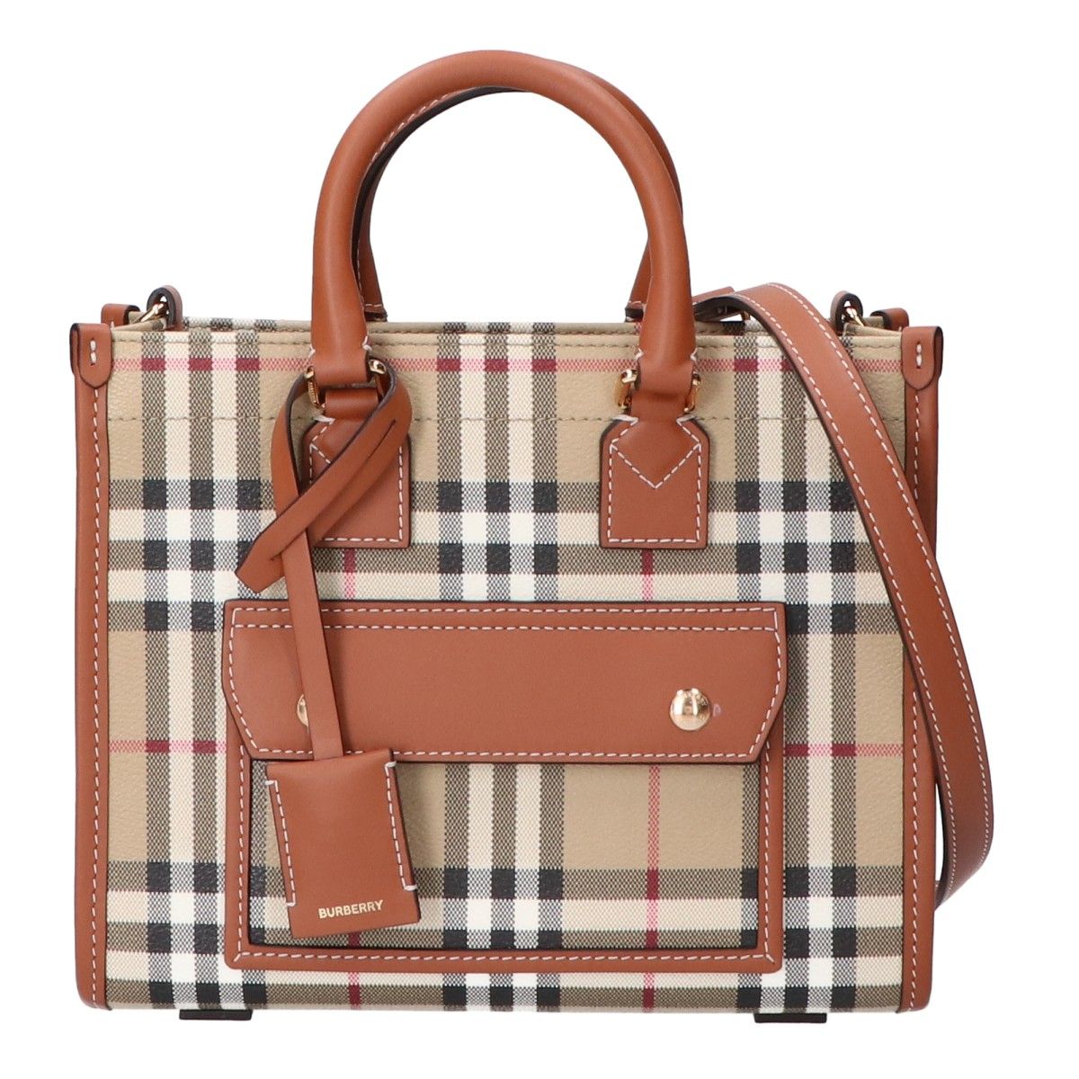 [Burberry] ミニ プレヤ トートバッグ ☆送料込☆ 新品同様】バーバリー【BURBERRY】フレヤ ミニ トートバッグ