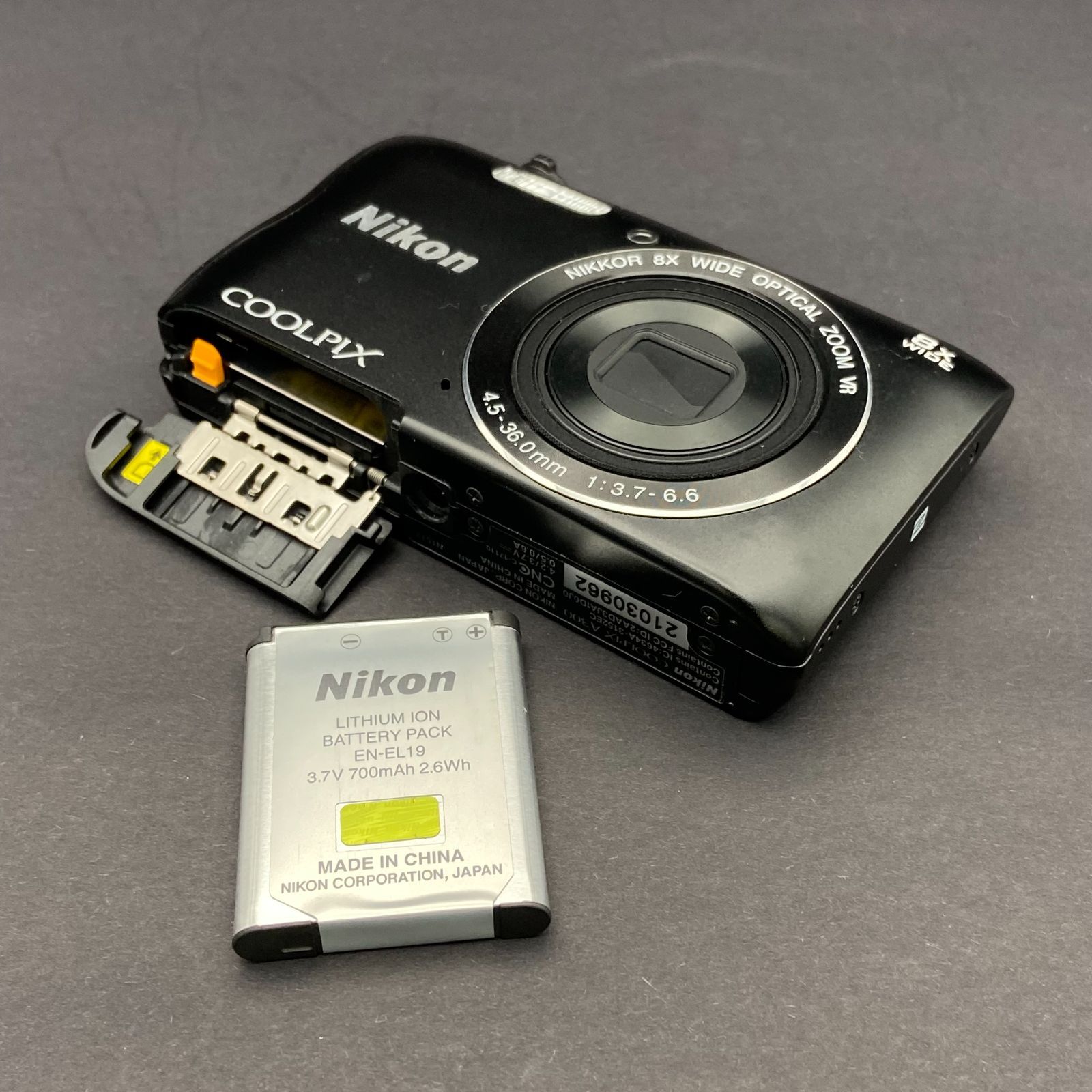 動作確認済 Nikon Coolpix A300 ニコン コンデジ カメラ COOLPIX ニコン コンデジ Nikon A300 ブラック 中古 Wi-Fi搭載