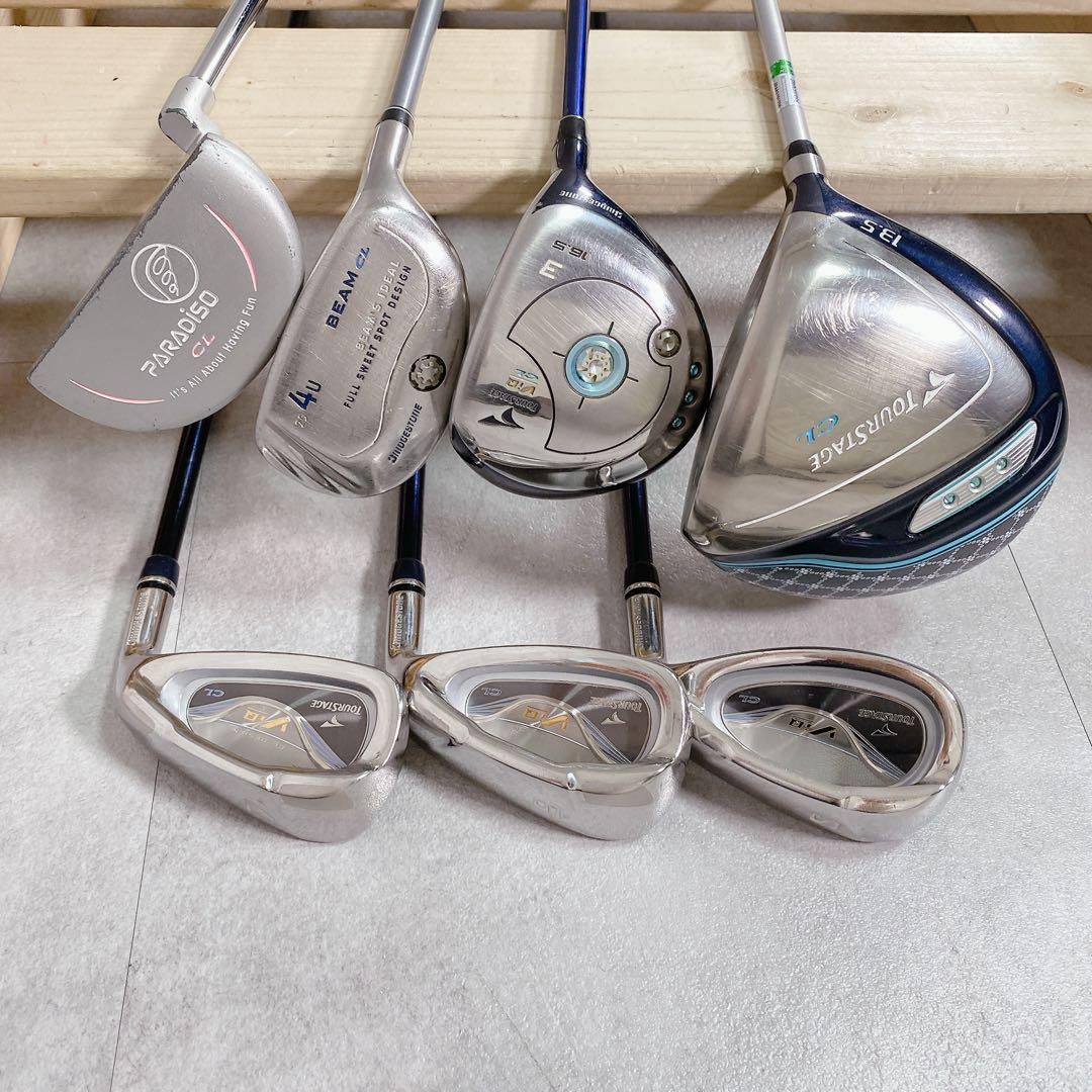 X 711 ツアーステージ他 レディース ゴルフ クラブ ハーフセット 8点 入門