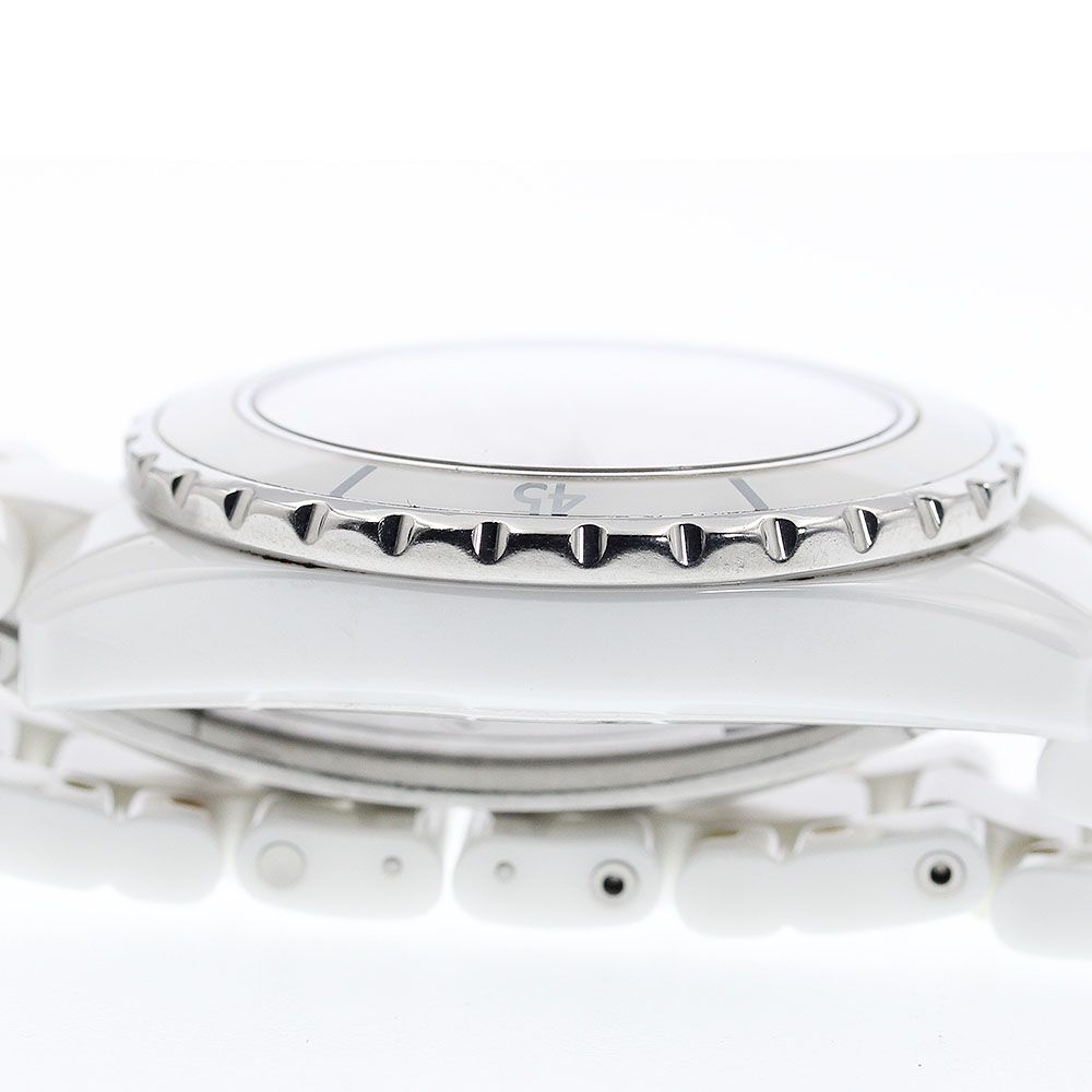 シャネル CHANEL H1759 J12 38mm 白セラミック センターダイヤ 12P
