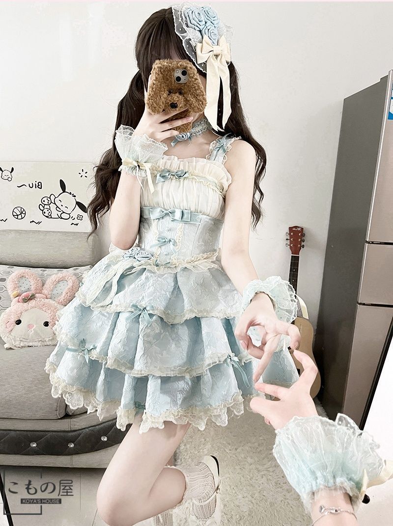 送料無料。 バレエ風 Lolita ジャンパースカート プリンセスドレス 誕生日 成人式 JSK 短めスカート 夏 コスプレ ハロウィン S～XL 着回しコーデ