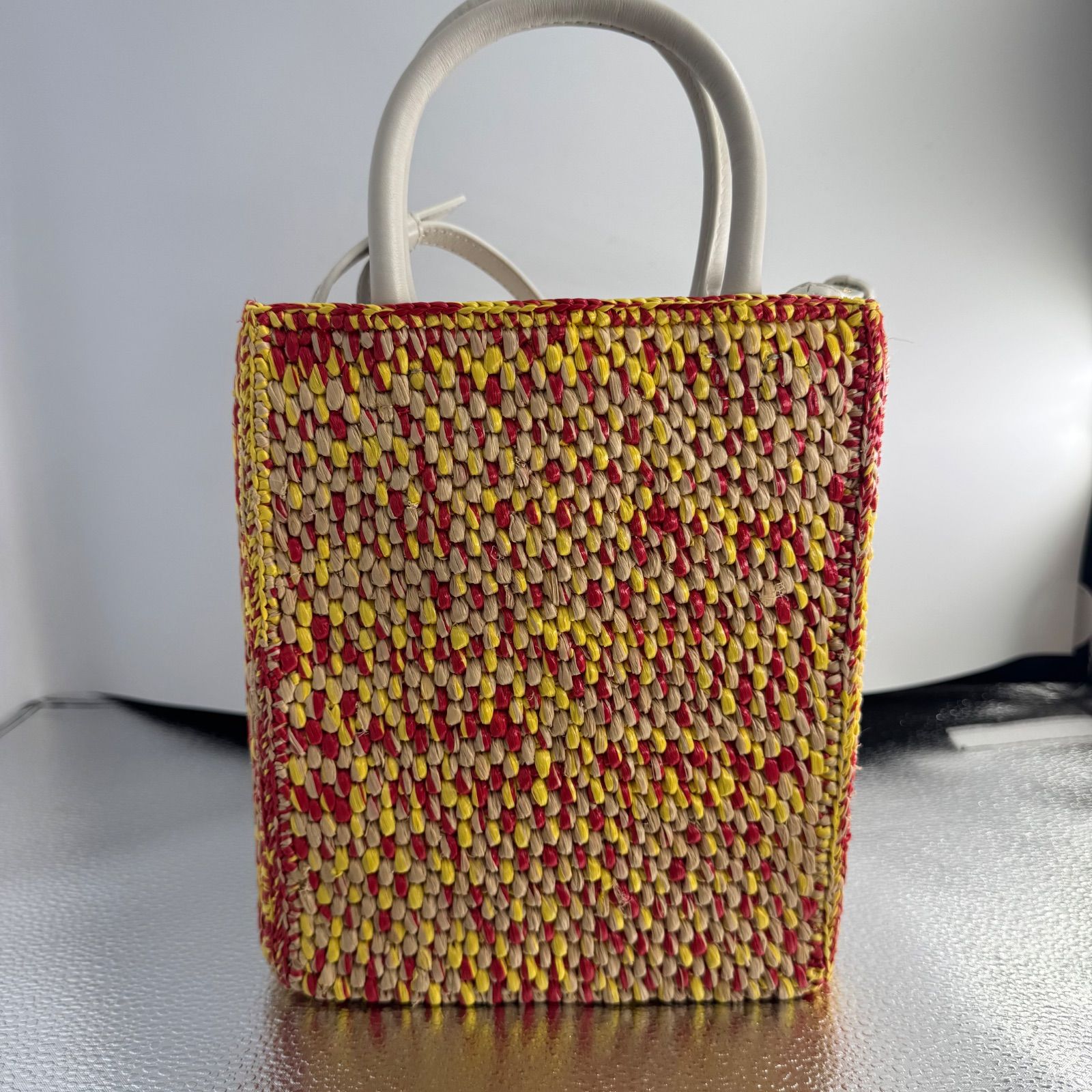 LOEWE(ロエベ) ラフィア ハンドバッグ LOEWE ロエベ BEEHIVE ビーハイブ アナグラム バスケットバッグ